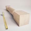 imageEkena Millwork COL03X03X35TRRW Traditional Cabinet Column Top Block 6 18quot Bottom Block 7 18quot 3 34quotW x 3 34quotD x 35 12quotH RubberwoodRubberwood
