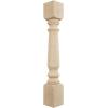 imageEkena Millwork COL05X05X35LERW Legacy Tapered Cabinet Column Top Block 6quot Bottom Block 7quot 5quotW x 5quotD x 35 12quotH RubberwoodAlder