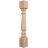 imageEkena Millwork COL05X05X35LERW Legacy Tapered Cabinet Column Top Block 6quot Bottom Block 7quot 5quotW x 5quotD x 35 12quotH RubberwoodCherry