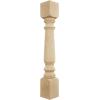 imageEkena Millwork COL05X05X35LERW Legacy Tapered Cabinet Column Top Block 6quot Bottom Block 7quot 5quotW x 5quotD x 35 12quotH RubberwoodMaple