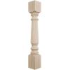 imageEkena Millwork COL05X05X35LERW Legacy Tapered Cabinet Column Top Block 6quot Bottom Block 7quot 5quotW x 5quotD x 35 12quotH RubberwoodRubberwood