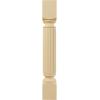 imageEkena Millwork COL05X05X35RARW Raymond Reeded Cabinet Column Top Block 6quot Bottom Block 7quot 5quotW x 5quotD x 35 12quotH RubberwoodAlder