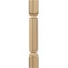 imageEkena Millwork COL05X05X35RARW Raymond Reeded Cabinet Column Top Block 6quot Bottom Block 7quot 5quotW x 5quotD x 35 12quotH RubberwoodCherry