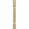 imageEkena Millwork COL05X05X35RARW Raymond Reeded Cabinet Column Top Block 6quot Bottom Block 7quot 5quotW x 5quotD x 35 12quotH RubberwoodCherry