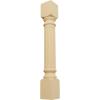 imageEkena Millwork COL05X05X35RIRW Richmond Fluted Cabinet Column Top Block 6quot Bottom Block 7quot 5quotW x 5quotD x 35 12quotH RubberwoodAlder