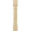 imageEkena Millwork COL05X05X35RIRW Richmond Fluted Cabinet Column Top Block 6quot Bottom Block 7quot 5quotW x 5quotD x 35 12quotH RubberwoodAlder