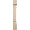 imageEkena Millwork COL05X05X35RIRW Richmond Fluted Cabinet Column Top Block 6quot Bottom Block 7quot 5quotW x 5quotD x 35 12quotH RubberwoodBeige
