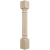 imageEkena Millwork COL05X05X35RIRW Richmond Fluted Cabinet Column Top Block 6quot Bottom Block 7quot 5quotW x 5quotD x 35 12quotH RubberwoodBeige