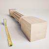 imageEkena Millwork COL05X05X35RIRW Richmond Fluted Cabinet Column Top Block 6quot Bottom Block 7quot 5quotW x 5quotD x 35 12quotH RubberwoodBeige