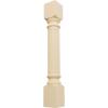 imageEkena Millwork COL05X05X35RIRW Richmond Fluted Cabinet Column Top Block 6quot Bottom Block 7quot 5quotW x 5quotD x 35 12quotH RubberwoodMaple