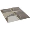imageEkena Millwork WP20X20STWH 19 58quotW x 19 58quotH Stratford EnduraWall Decorative 3D Wall Panel Covers 267 Sq FtBright Chrome