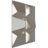imageEkena Millwork WP20X20STWH 19 58quotW x 19 58quotH Stratford EnduraWall Decorative 3D Wall Panel Covers 267 Sq FtBright Chrome
