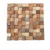 image11 78quotW x 11 78quotH x 12quotP Ancient Boat Wood Mosaic Wall Tile Natural Finish