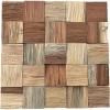 image11 78quotW x 11 78quotH x 12quotP Heritage Boat Wood Mosaic Wall Tile Natural Finish