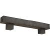 imageEkena Millwork 6quot H x 6quot D x 36quot W Rough Sawn Faux Wood Fireplace Mantel Kit wAlamo Corbels Aged Cedar