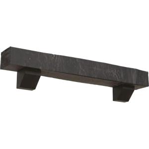 image6quotH x 6quotD x 36quotW Knotty Pine Faux Wood Fireplace Mantel Kit w Ashford Corbels Aged Cedar