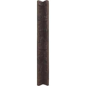 imageEkena Millwork 3quotW x 3quotD x 48quotH Universal Inside Corner for StoneWall Faux Stone Siding Panels SandstoneDark Tobacco