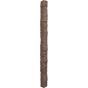 imageEkena Millwork 3quotW x 3quotD x 48quotH Universal Outside Corner for StoneWall Faux Stone Siding Panels SandstoneAutumn Bronze