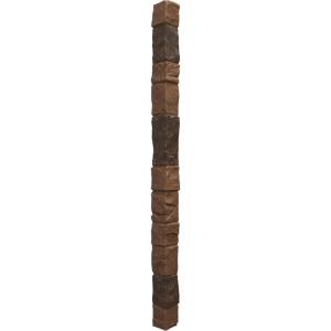 imageEkena Millwork 3quotW x 3quotD x 48quotH Universal Outside Corner for StoneWall Faux Stone Siding Panels SandstoneCanyon Brown