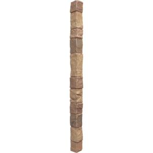 imageEkena Millwork 3quotW x 3quotD x 48quotH Universal Outside Corner for StoneWall Faux Stone Siding Panels SandstoneFall Bank