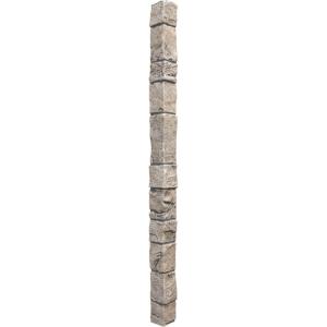 imageEkena Millwork 3quotW x 3quotD x 48quotH Universal Outside Corner for StoneWall Faux Stone Siding Panels SandstoneLinen Graphite