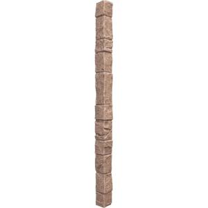 imageEkena Millwork 3quotW x 3quotD x 48quotH Universal Outside Corner for StoneWall Faux Stone Siding Panels SandstoneNorth Hill