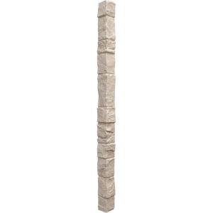 imageEkena Millwork 3quotW x 3quotD x 48quotH Universal Outside Corner for StoneWall Faux Stone Siding Panels SandstoneSea Shell
