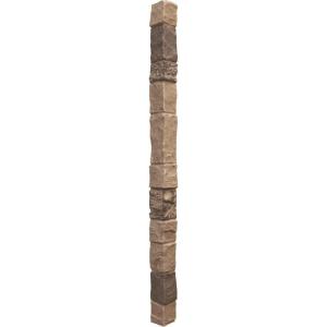 imageEkena Millwork 3quotW x 3quotD x 48quotH Universal Outside Corner for StoneWall Faux Stone Siding Panels SandstoneSmokey Ridge