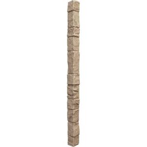 imageEkena Millwork 3quotW x 3quotD x 48quotH Universal Outside Corner for StoneWall Faux Stone Siding Panels SandstoneValley Spring