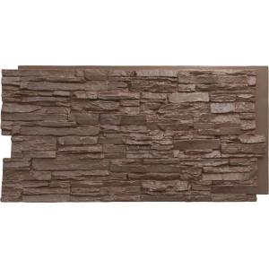 imageEkena Millwork 45 34quotW x 24 12quotH x 1 14quotD Canyon Ridge Stacked Stone StoneWall Faux Stone Siding Panel Smokey RidgeAutumn Bronze