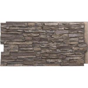 imageEkena Millwork 45 34quotW x 24 12quotH x 1 14quotD Canyon Ridge Stacked Stone StoneWall Faux Stone Siding Panel Smokey RidgeCascade River