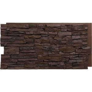 imageEkena Millwork 45 34quotW x 24 12quotH x 1 14quotD Canyon Ridge Stacked Stone StoneWall Faux Stone Siding Panel Smokey RidgeDeep Creek