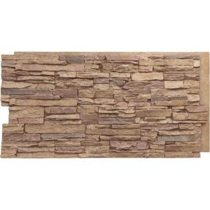 imageEkena Millwork 45 34quotW x 24 12quotH x 1 14quotD Canyon Ridge Stacked Stone StoneWall Faux Stone Siding Panel Smokey RidgeFall Bank