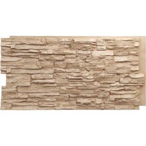 imageEkena Millwork 45 34quotW x 24 12quotH x 1 14quotD Canyon Ridge Stacked Stone StoneWall Faux Stone Siding Panel Smokey RidgeOcean Floor