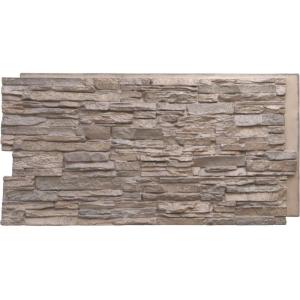 imageEkena Millwork 45 34quotW x 24 12quotH x 1 14quotD Canyon Ridge Stacked Stone StoneWall Faux Stone Siding Panel Smokey RidgePolermo