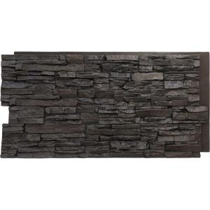 imageEkena Millwork 45 34quotW x 24 12quotH x 1 14quotD Canyon Ridge Stacked Stone StoneWall Faux Stone Siding Panel Smokey RidgeRiver Moss