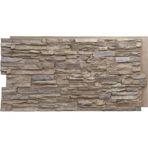 imageEkena Millwork 45 34quotW x 24 12quotH x 1 14quotD Canyon Ridge Stacked Stone StoneWall Faux Stone Siding Panel Smokey RidgeRockwall