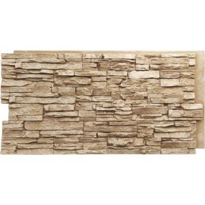 imageEkena Millwork 45 34quotW x 24 12quotH x 1 14quotD Canyon Ridge Stacked Stone StoneWall Faux Stone Siding Panel Smokey RidgeSandstone