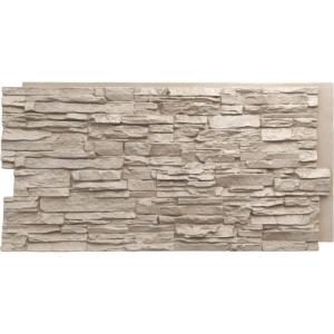 imageEkena Millwork 45 34quotW x 24 12quotH x 1 14quotD Canyon Ridge Stacked Stone StoneWall Faux Stone Siding Panel Smokey RidgeSea Shell