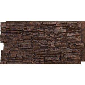 imageEkena Millwork 45 34quotW x 24 12quotH x 1 14quotD Canyon Ridge Stacked Stone StoneWall Faux Stone Siding Panel Smokey RidgeSequoia Valley