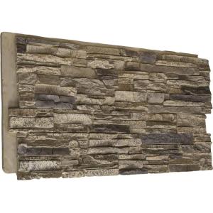 imageEkena Millwork 45 34quotW x 24 12quotH x 1 14quotD Canyon Ridge Stacked Stone StoneWall Faux Stone Siding Panel Smokey RidgeSmokey Ridge
