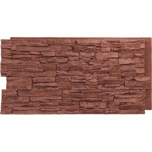 imageEkena Millwork 45 34quotW x 24 12quotH x 1 14quotD Canyon Ridge Stacked Stone StoneWall Faux Stone Siding Panel Smokey RidgeSun Valley