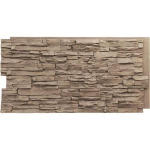 imageEkena Millwork 45 34quotW x 24 12quotH x 1 14quotD Canyon Ridge Stacked Stone StoneWall Faux Stone Siding Panel Smokey RidgeValley Spring