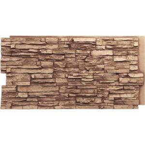 imageEkena Millwork 45 34quotW x 24 12quotH x 1 14quotD Canyon Ridge Stacked Stone StoneWall Faux Stone Siding Panel Smokey RidgeWheat Field