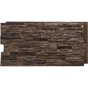 imageEkena Millwork 45 34quotW x 24 12quotH x 1 14quotD Canyon Ridge Stacked Stone StoneWall Faux Stone Siding Panel Smokey RidgeWillow Peak