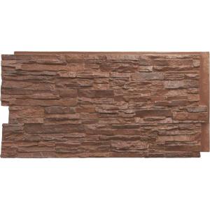 imageEkena Millwork 45 34quotW x 24 12quotH x 1 14quotD Canyon Ridge Stacked Stone StoneWall Faux Stone Siding Panel Smokey RidgeYork Town