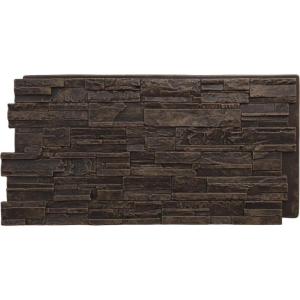 imageEkena Millwork 48 58quotW x 24 34quotH x 1 14quotD Cascade Stacked Stone StoneWall Faux Stone Siding Panel Smokey RidgeAlder Creek