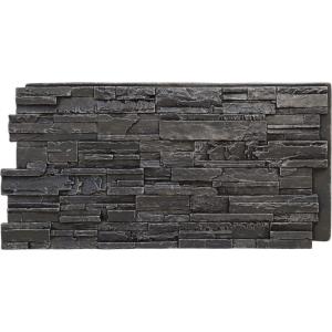 imageEkena Millwork 48 58quotW x 24 34quotH x 1 14quotD Cascade Stacked Stone StoneWall Faux Stone Siding Panel Smokey RidgeDark River