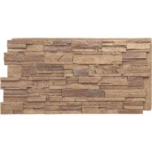 imageEkena Millwork 48 58quotW x 24 34quotH x 1 14quotD Cascade Stacked Stone StoneWall Faux Stone Siding Panel Smokey RidgeFall Bank