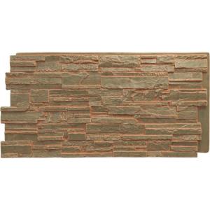 imageEkena Millwork 48 58quotW x 24 34quotH x 1 14quotD Cascade Stacked Stone StoneWall Faux Stone Siding Panel Smokey RidgeIron Mill